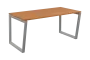 SEK-V - 16 stůl kancelářský, kovová podnož stříbrná, deska 25 mm, široký 1600 mm, buk royal